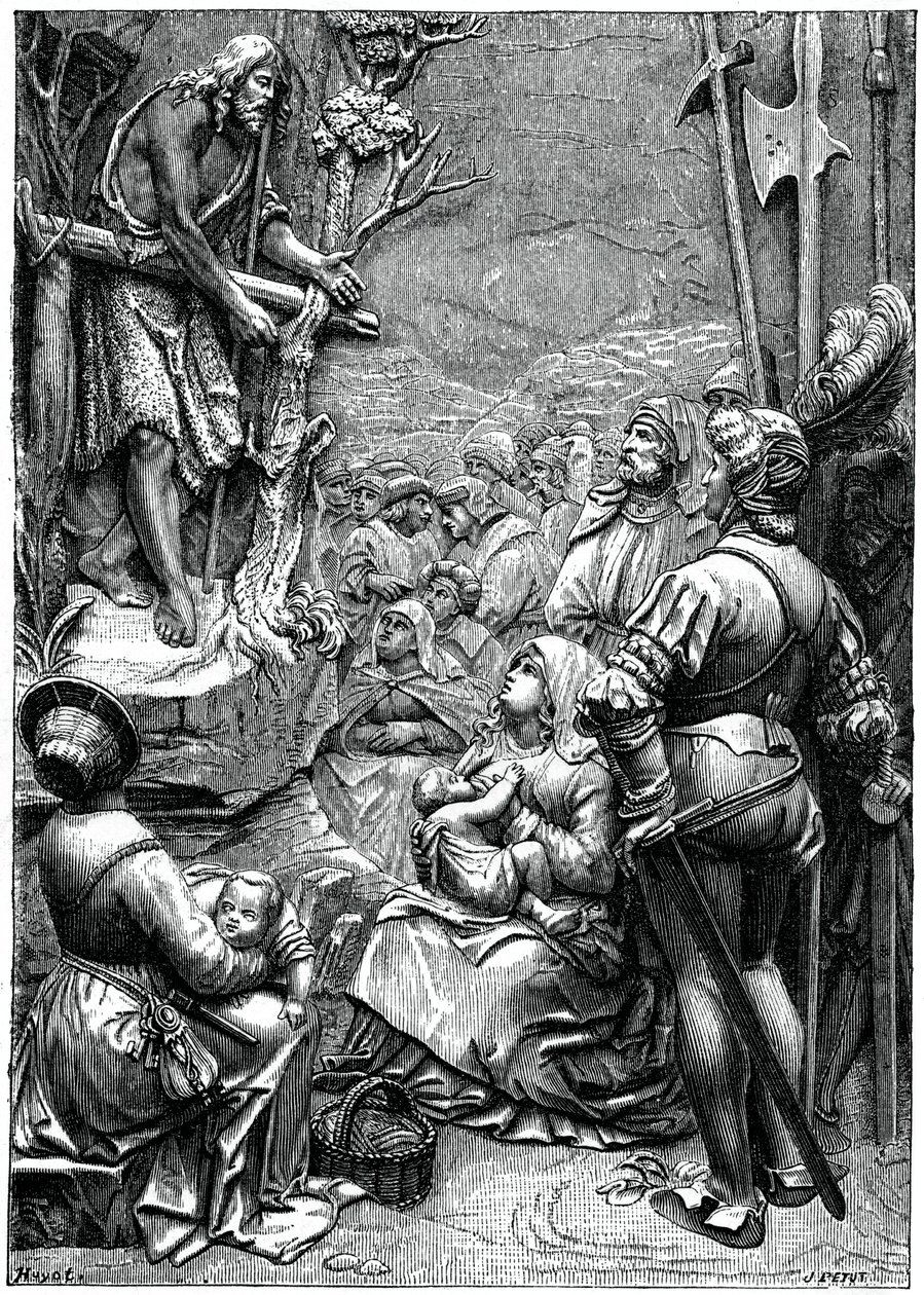 Pyhä Johannes Kastaja saarnaa autiomaassa, 1500-luku, 1870 tekijältä Unbekannt