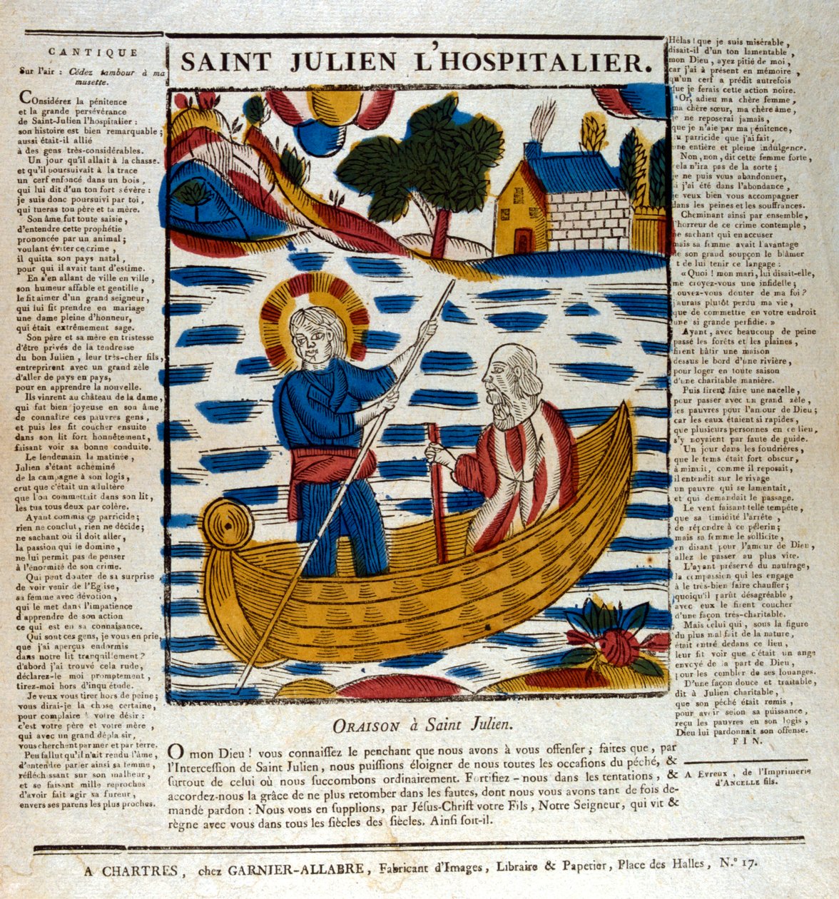 St Julianus, matkailijoiden suojeluspyhimys, 1800-luku tekijältä Unbekannt