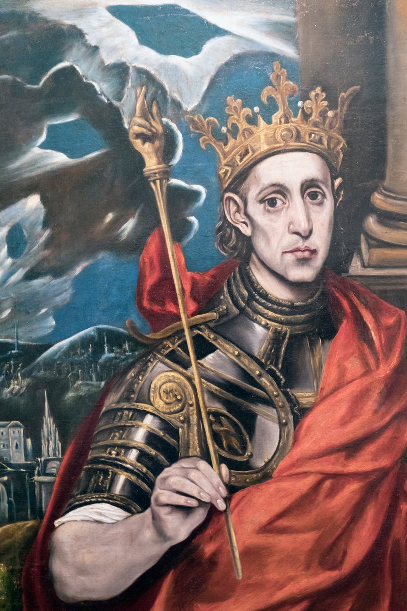 St Louis, Ranskan kuningas, El Grecon seuraaja, näytteillä El Greco -museossa, Toledossa, Toledon maakunnassa, Castilla-La Manchassa, Espanjassa tekijältä Unbekannt