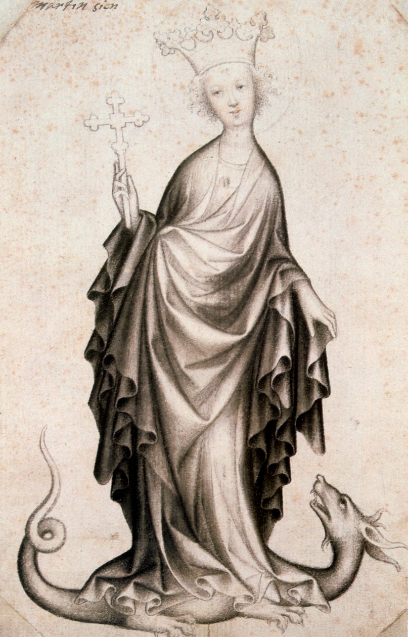 Pyhä Margaret, 1400-luku tekijältä Unbekannt