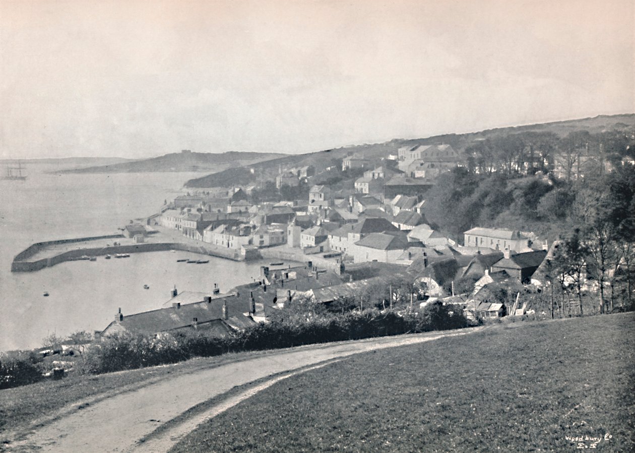 St. Mawes - Näytetään satama ja linna, 1895 tekijältä Unbekannt