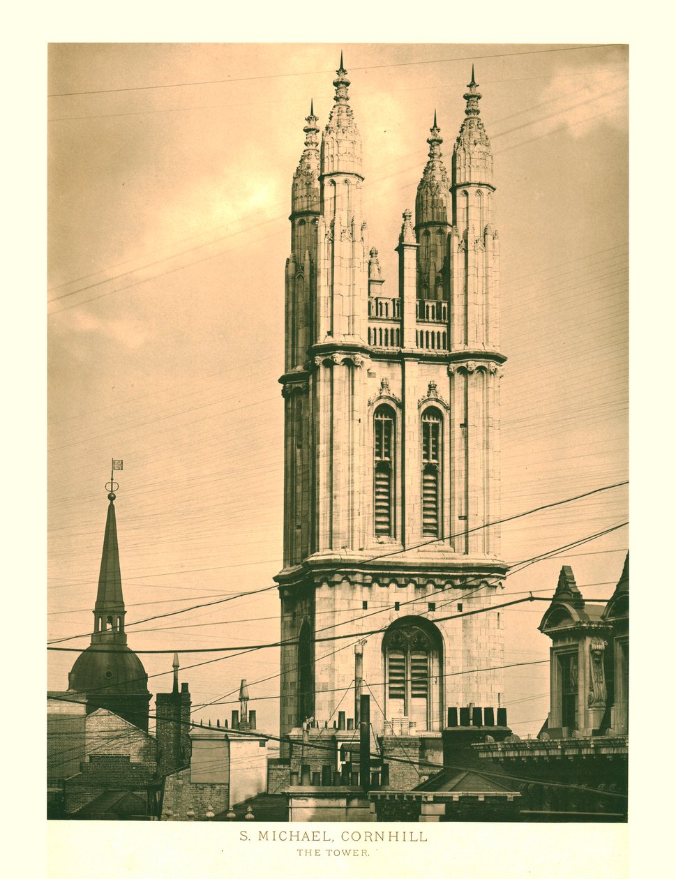 St Michael, Cornhill, Tower, 1800-luvun puolivälissä. tekijältä Unbekannt