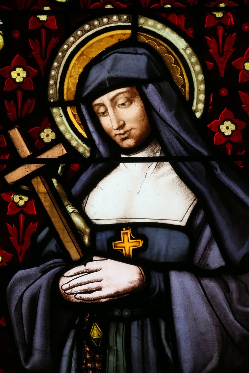 Pyhän Paavalin kirkko. Lasimaalaus. Jane Frances de Chantal (Jeanne de Chantal, Jeanne Francoise Fremyot de Rabutin, Baroness de Chantal tekijältä Unbekannt