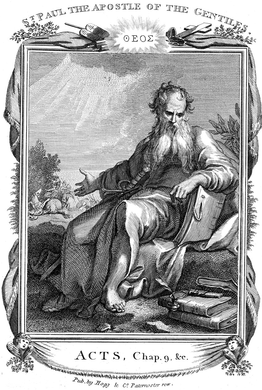 Pyhä apostoli Paavali, joka vei kristillisen viestin pakanoille, 1800-luku tekijältä Unbekannt