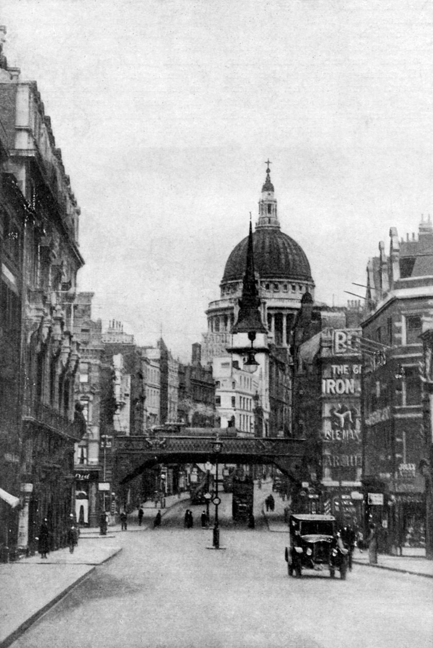 St Paulin katedraali Fleet Streetiltä sunnuntaina Lontoossa, 1930-luvulla tekijältä Unbekannt