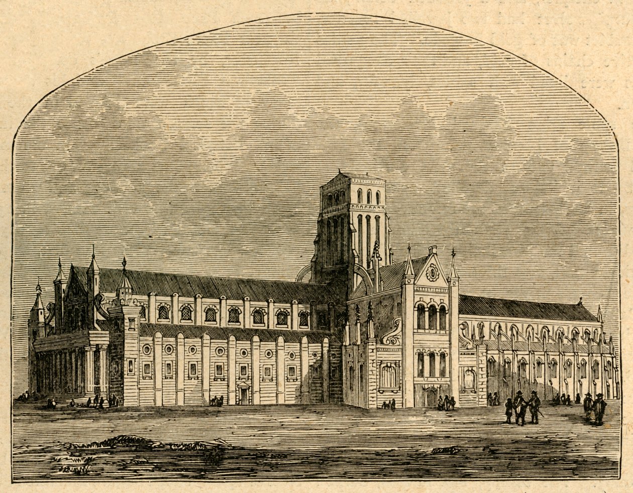 St. Pauls tornin kaatumisen jälkeen, Hollarin näkymä, 1897. tekijältä Unbekannt