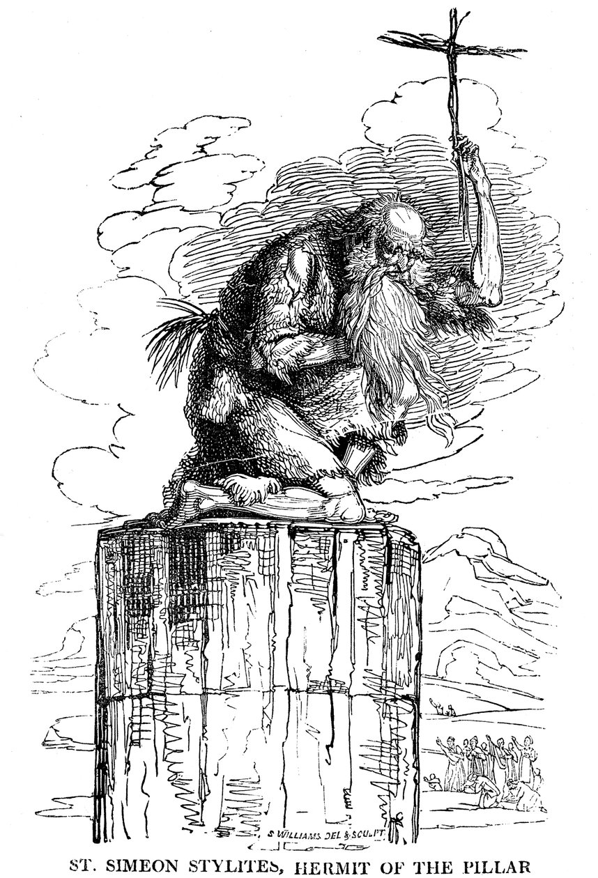 St Simeon Stylites, Pilarin erakko, 5. vuosisata 1825 tekijältä Unbekannt