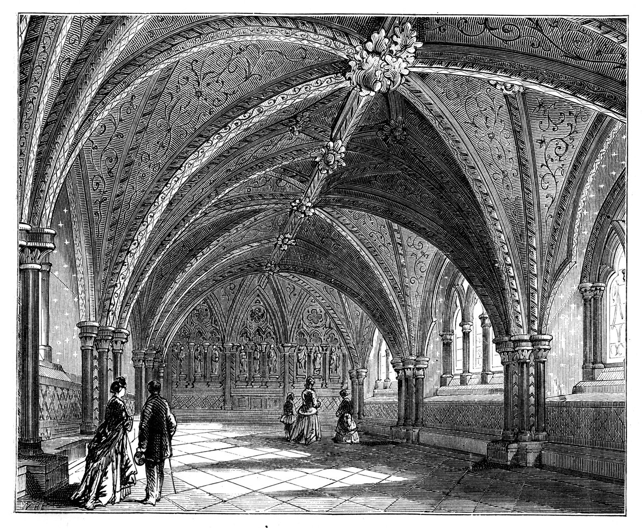 St Stephens Crypt, Westminster Palace, Lontoo, 1888 tekijältä Unbekannt