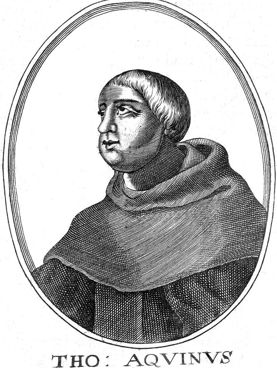 Pyhä Thomas Aquino c1225-1274, italialainen filosofi ja teologi tekijältä Unbekannt
