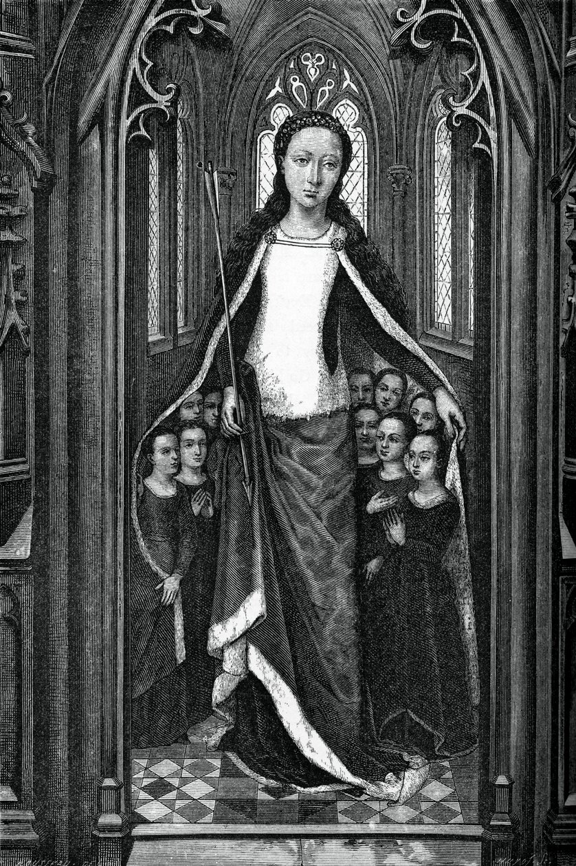 Pyhä Ursula ja pyhät neitsyet, Pyhän Ursulan pyhäinjäännöksestä, 1489, 1870 tekijältä Unbekannt