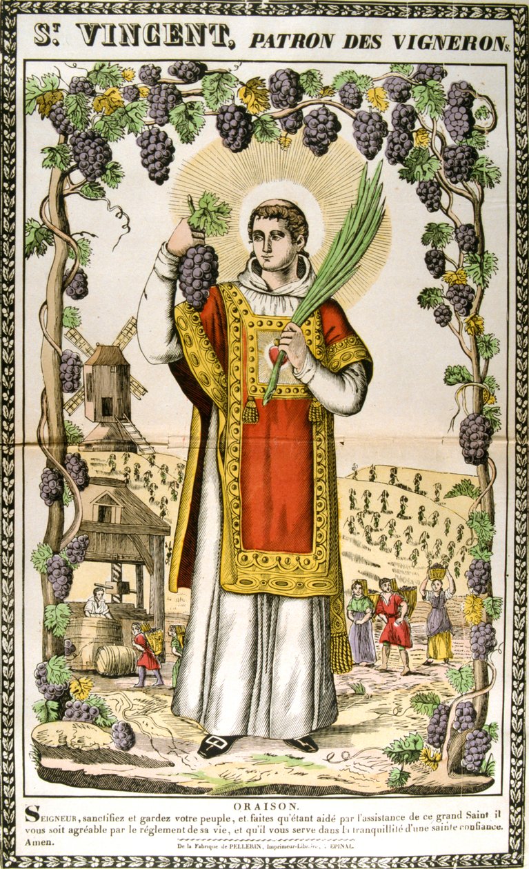 St Vincent, espanjalainen kristitty marttyyri, 1800-luku tekijältä Unbekannt