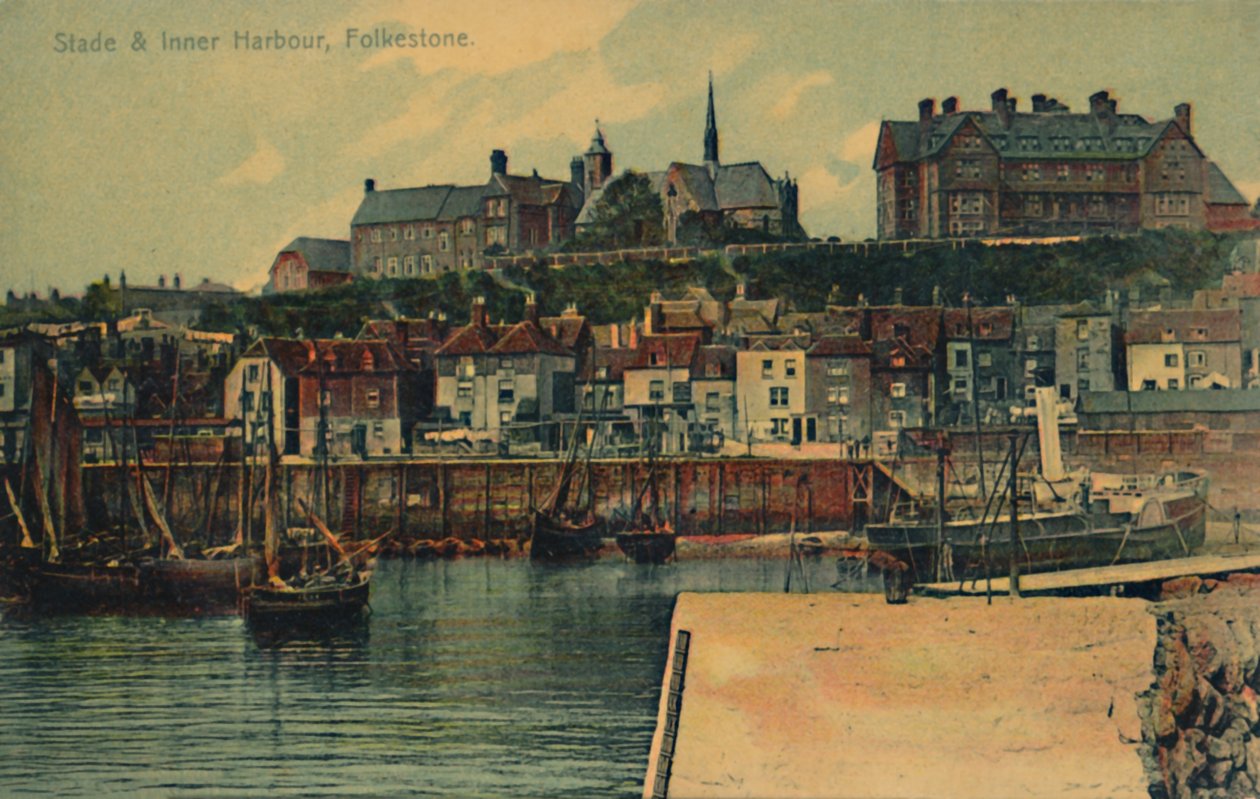 Stade & Inner Harbour, Folkestone, 1800-luvun loppu - 1900-luvun alku tekijältä Unbekannt