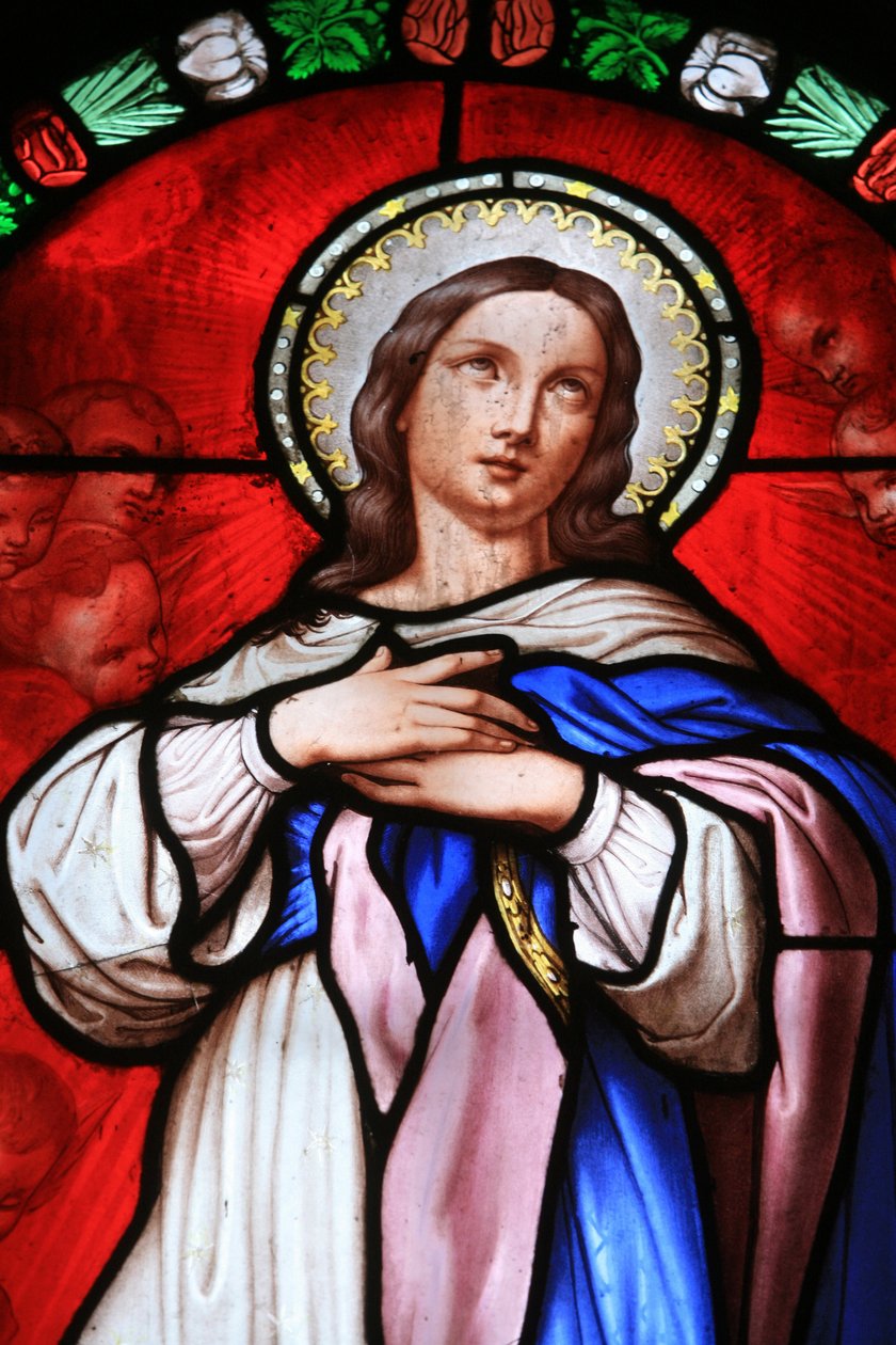 Lasimaalaus: Virgin Mary Beaune Ranska tekijältä Unbekannt
