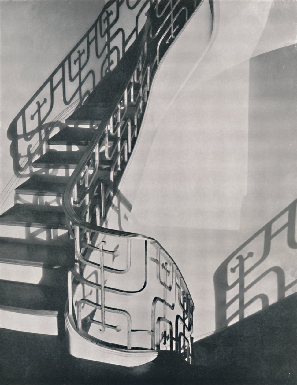 Portaikkokaide monel-metallia, suunniteltu New Yorkin asuntoon, 1933 tekijältä Unbekannt