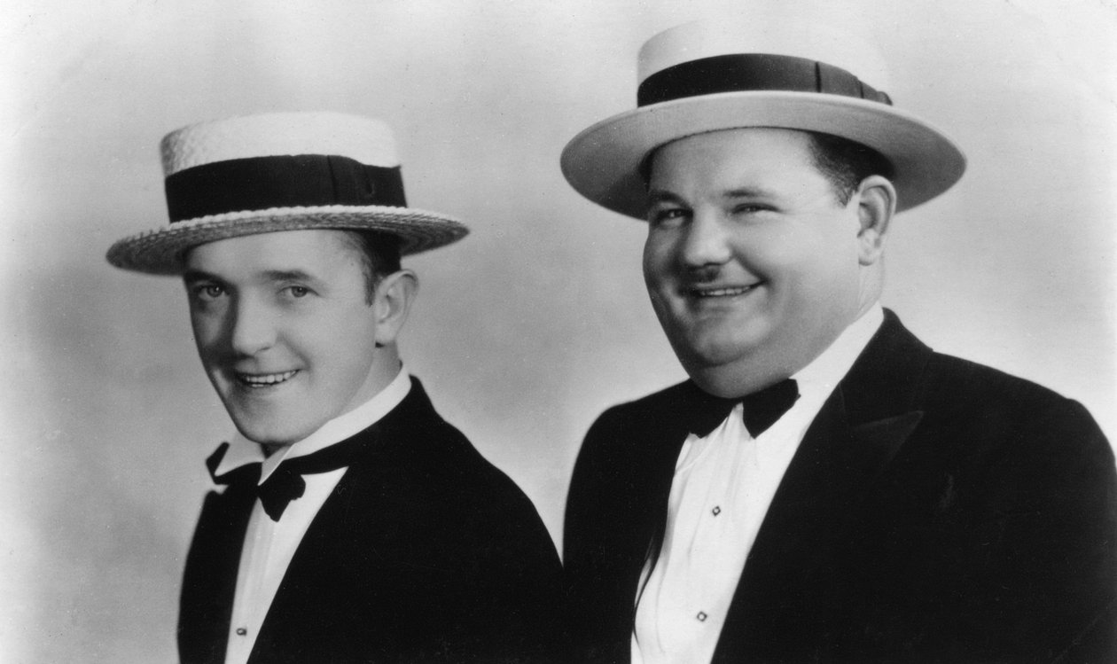 Stan Laurel 1890-1965 ja Oliver Hardy 1892-1957, 1900-luku tekijältä Unbekannt