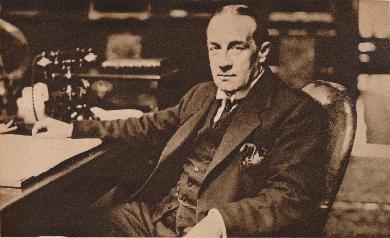 Stanley Baldwin, vasta valittu Yhdistyneen kuningaskunnan pääministeri, toukokuu 1923 1935. tekijältä Unbekannt