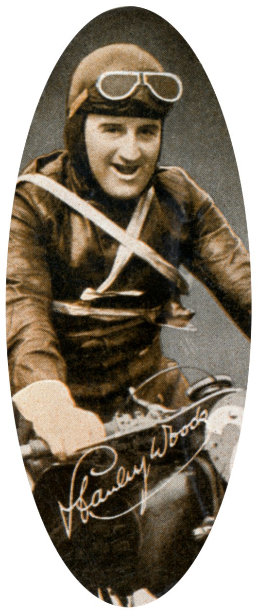 Stanley Woods 1903-1993, irlantilainen moottoripyöräkilpailija, 1935 tekijältä Unbekannt