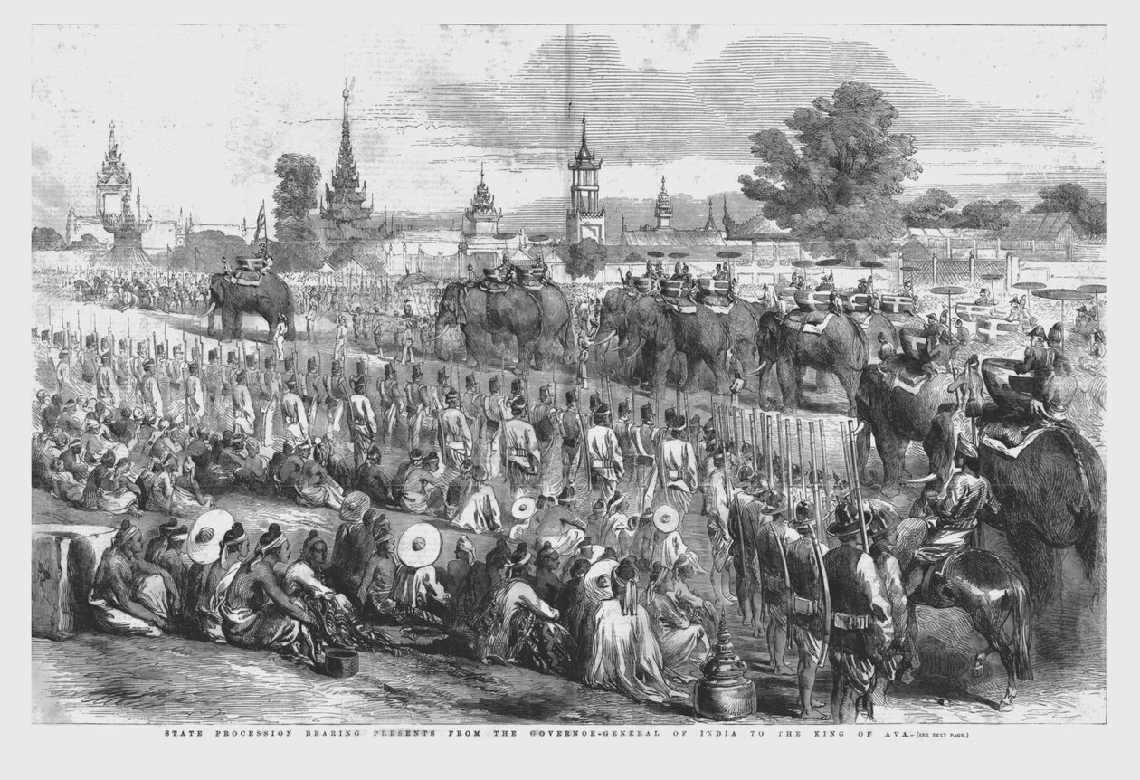 Intian kenraalikuvernöörin kulkuelahjoja Avaan kuninkaalle, 1856 tekijältä Unbekannt