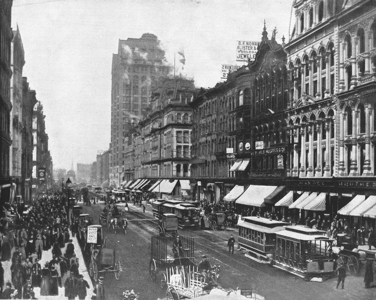 State Street, Chicago, Illinois, USA, c1900. tekijältä Unbekannt