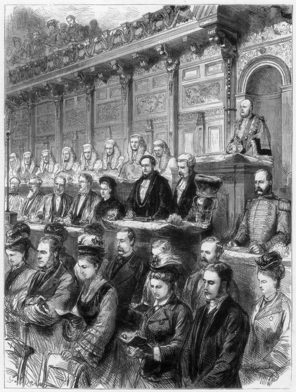 Tuomareiden valtiovierailu St Paulin katedraaliin, 1875 tekijältä Unbekannt