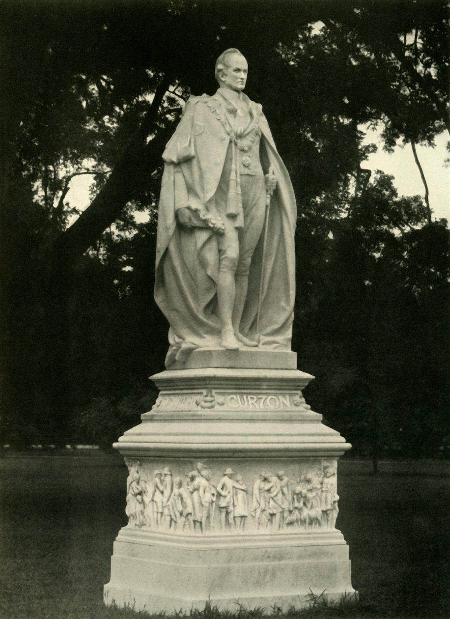 Lord Curzonin patsas Grounds of Victoria Memorial Hallissa, 1925. tekijältä Unbekannt