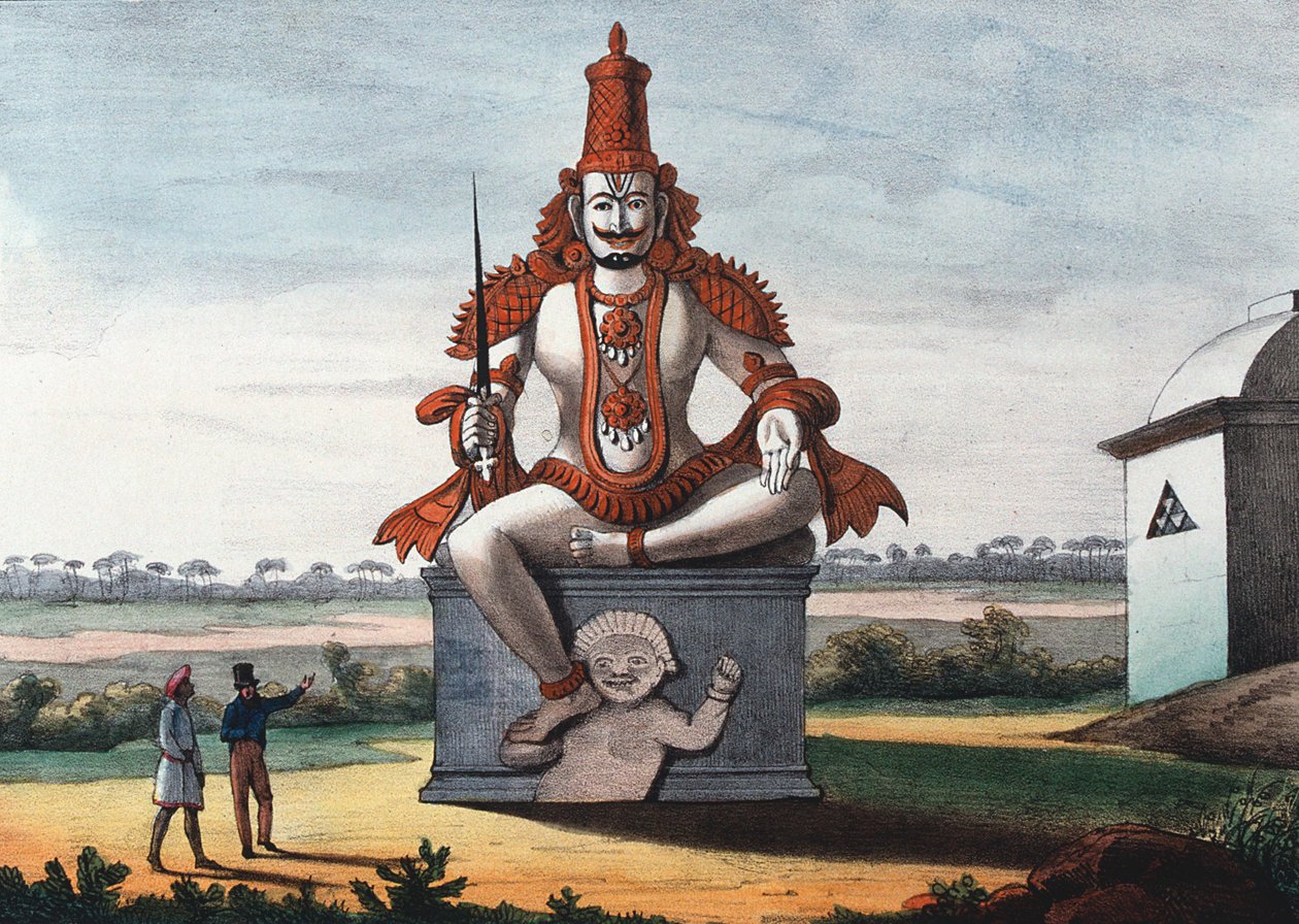 Hindupahan henkinen patsas, 1828 tekijältä Unbekannt