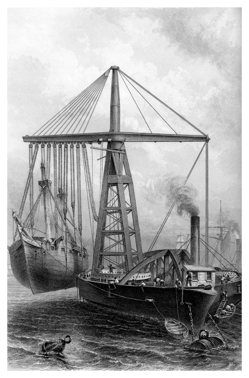 Steam Derrick, 1866 tekijältä Unbekannt
