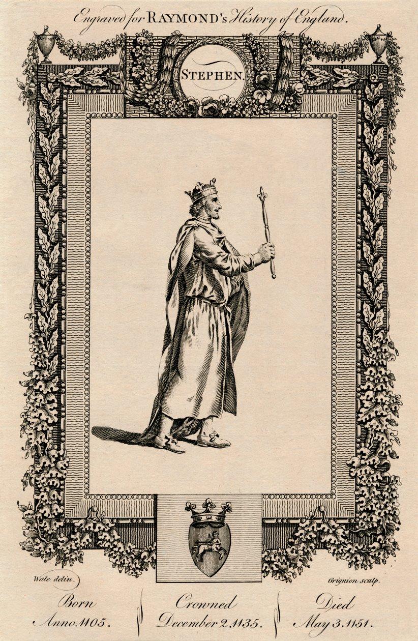 Stephen, 1092-1154, c1787. tekijältä Unbekannt