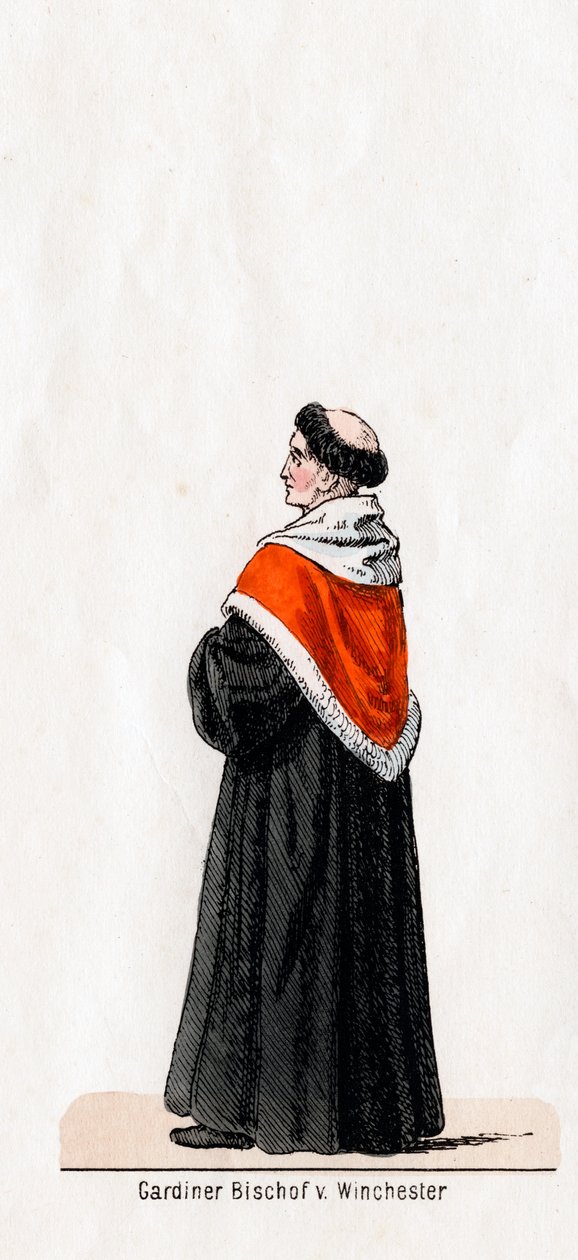 Stephen Gardiner, pukusuunnittelu Shakespearen näytelmään, Henry VIII, 1800-luku tekijältä Unbekannt