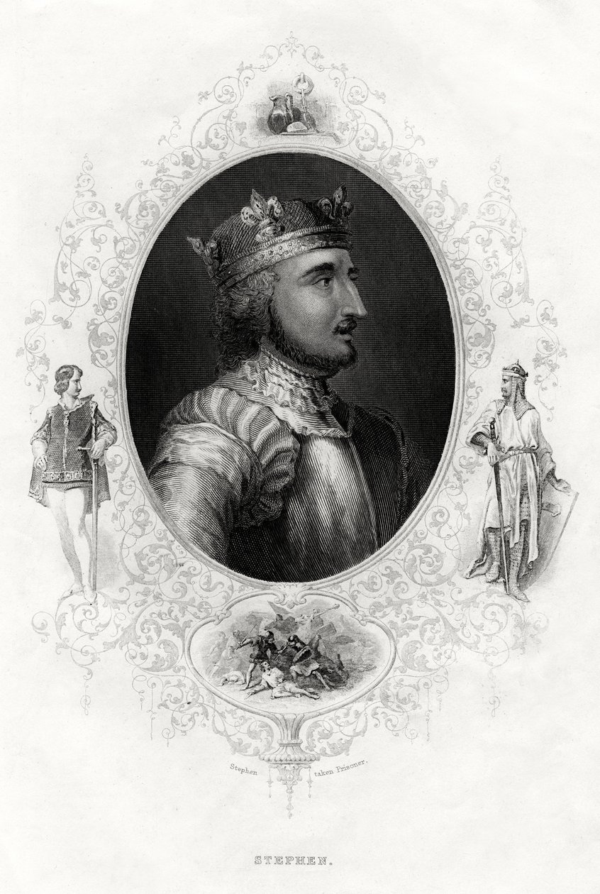 Stephen, Englannin viimeinen normannien kuningas, 1860 tekijältä Unbekannt