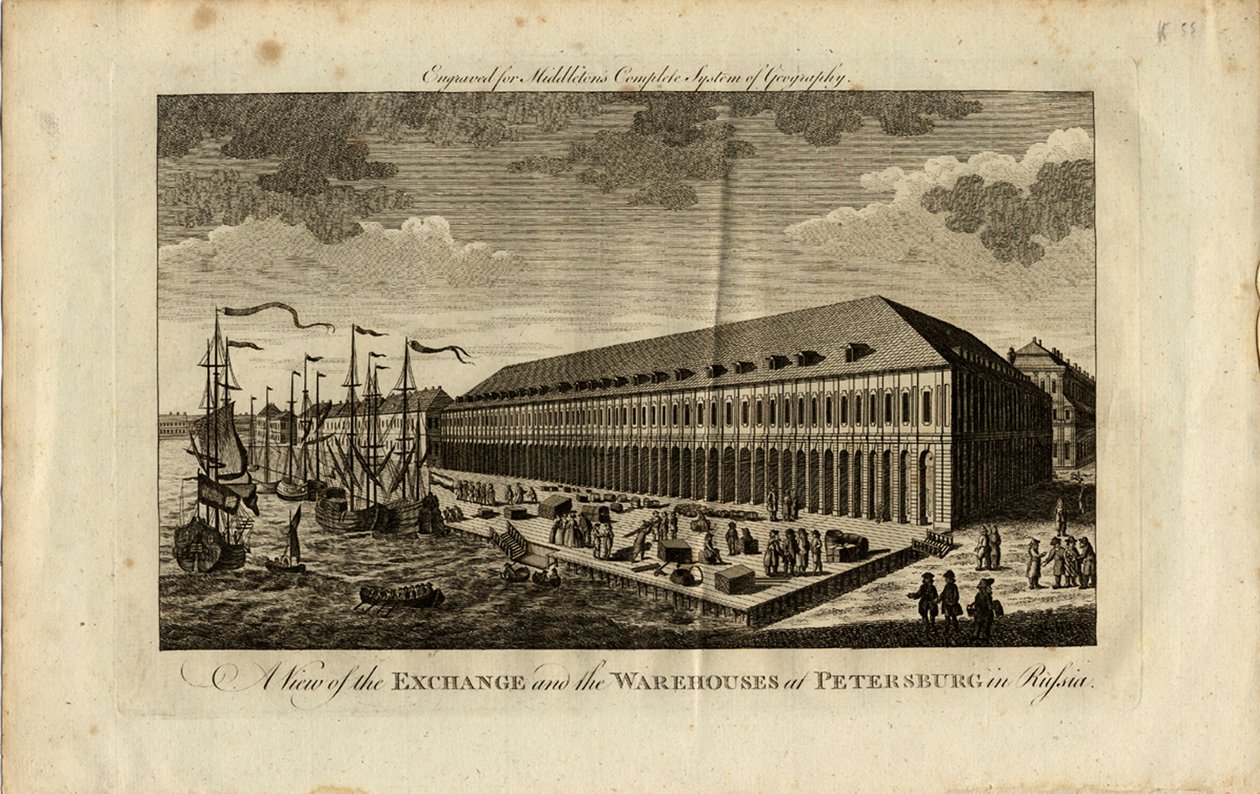 Pörssi Pietarissa, 1778 tekijältä Unbekannt