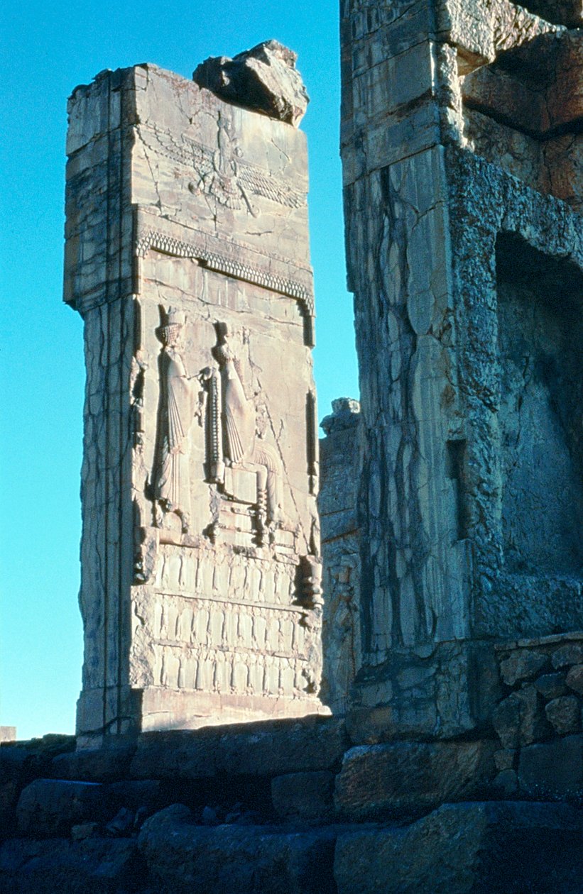 Kivireliefi 100 pylvään salin ovesta, Persepolis, Etelä-Iran, 500 eaa. tekijältä Unbekannt