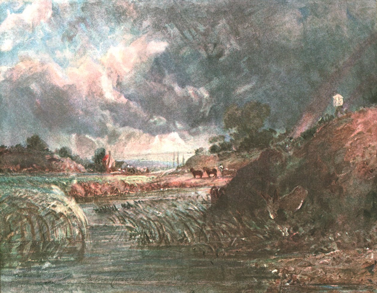 Hampsteadin yli kulkevat myrskypilvet, 1800-luvun alku, 1900. tekijältä Unbekannt
