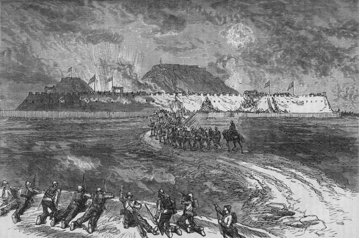 Myrskyntä Takoo Fortsia, c1880 tekijältä Unbekannt