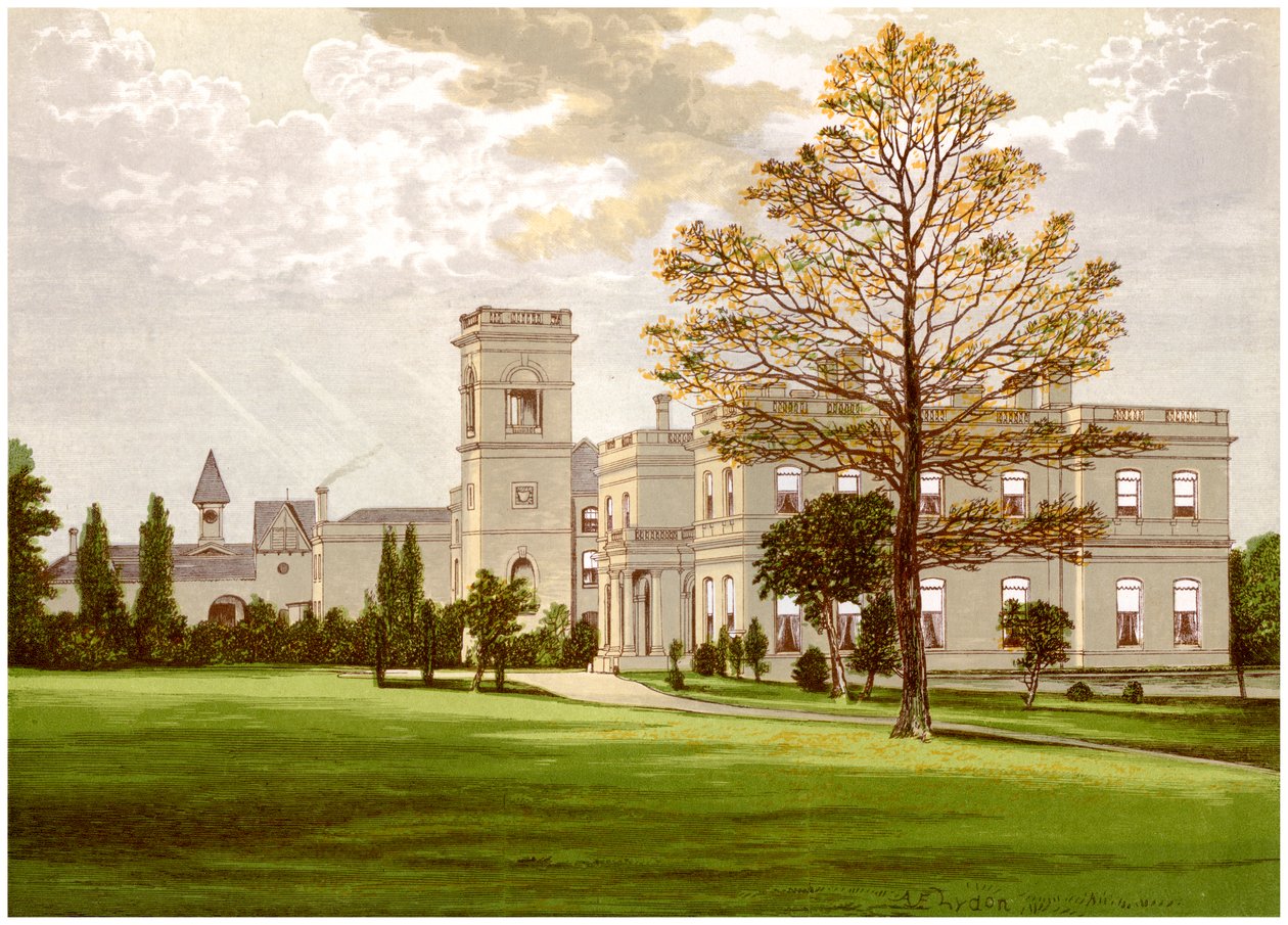 Stowlangtoft Hall, Suffolk, Wilsonin perheen koti, vuodelta 1880 tekijältä Unbekannt