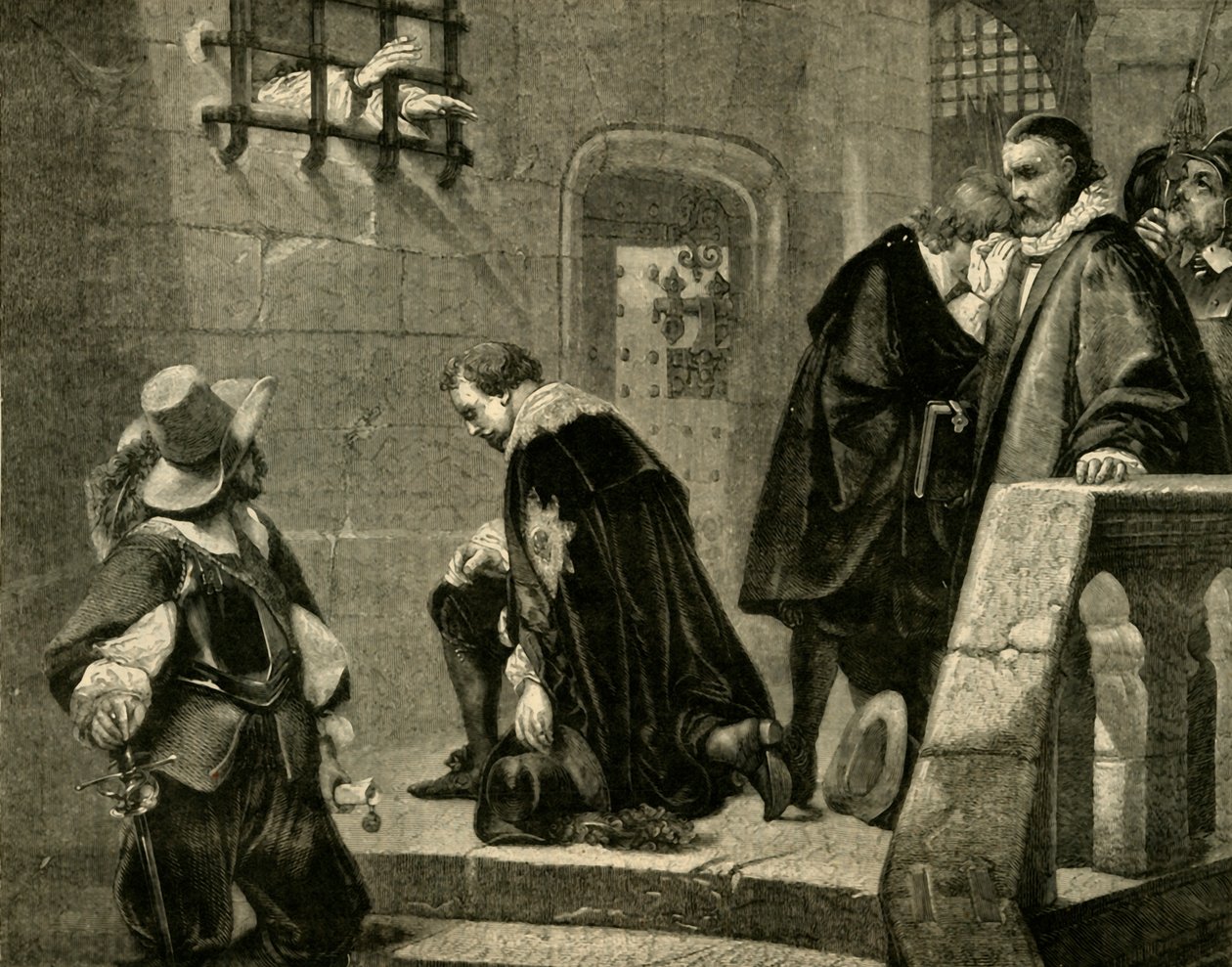 Strafford menossa teloituksiin, 1641, 1881. tekijältä Unbekannt