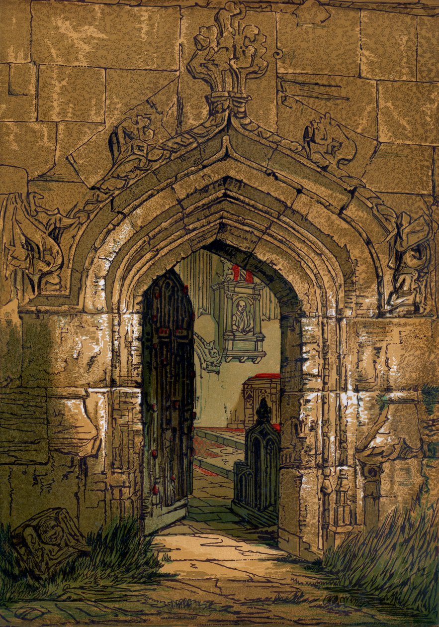 Stratford Church, Warwickshire, Englanti, 1845 tekijältä Unbekannt