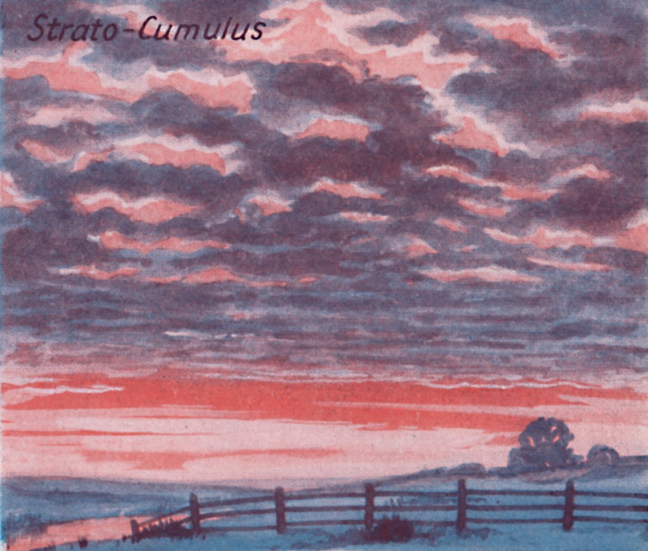 Strato-Cumulus - Kymmeniä tärkeimmistä pilvimuodoista taivaalla, 1935 tekijältä Unbekannt