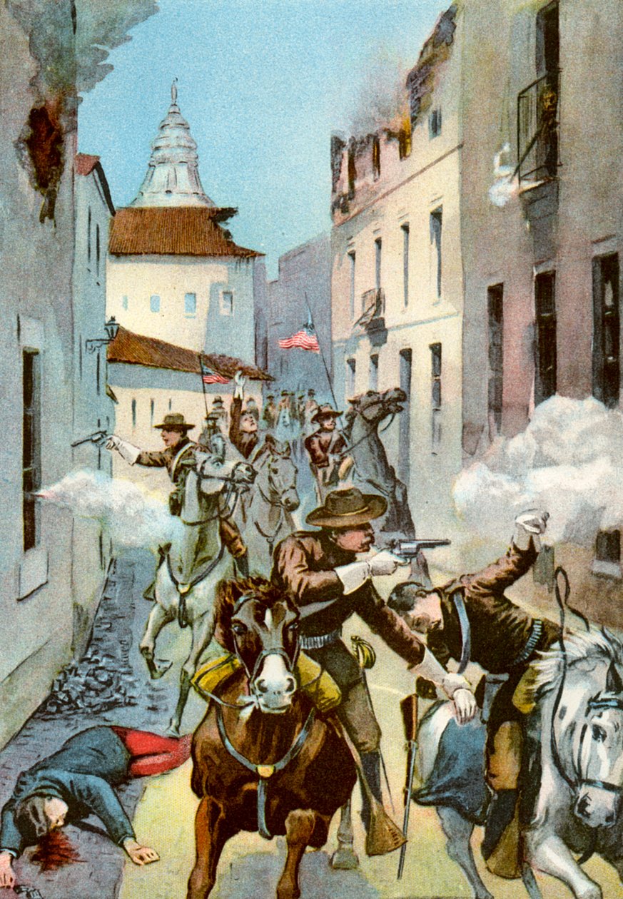 Katutappi Santiagossa Kuubassa, Espanjan ja Amerikan sota, 1898 tekijältä Unbekannt