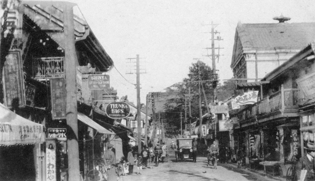 Katu Motomachissa, Yokohamassa, Japanissa, 1900-luku tekijältä Unbekannt