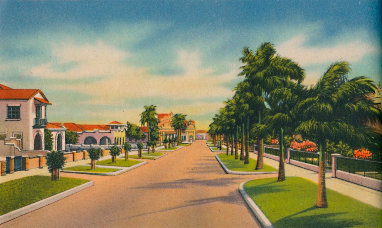 Katu asuinalueella, Barranquilla, 1940-luku tekijältä Unbekannt