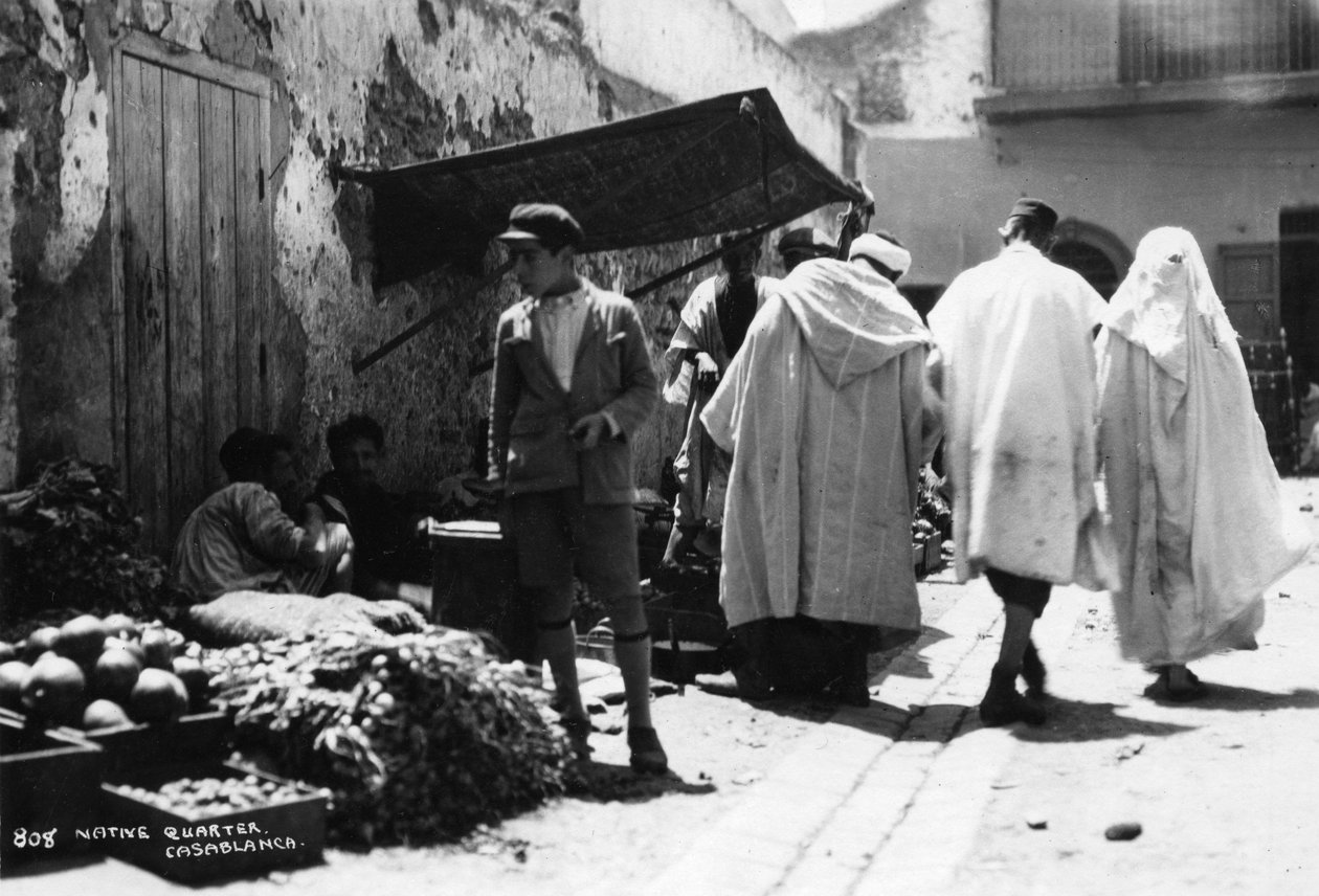 Katukuva, Casablanca, Marokko, 1920-c1930-luku tekijältä Unbekannt