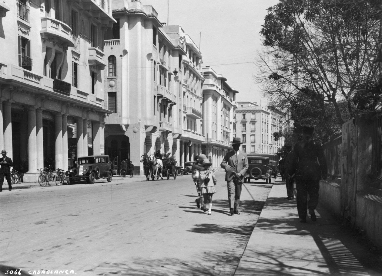 Katukuva, Casablanca, Marokko, 1920-c1930-luku tekijältä Unbekannt