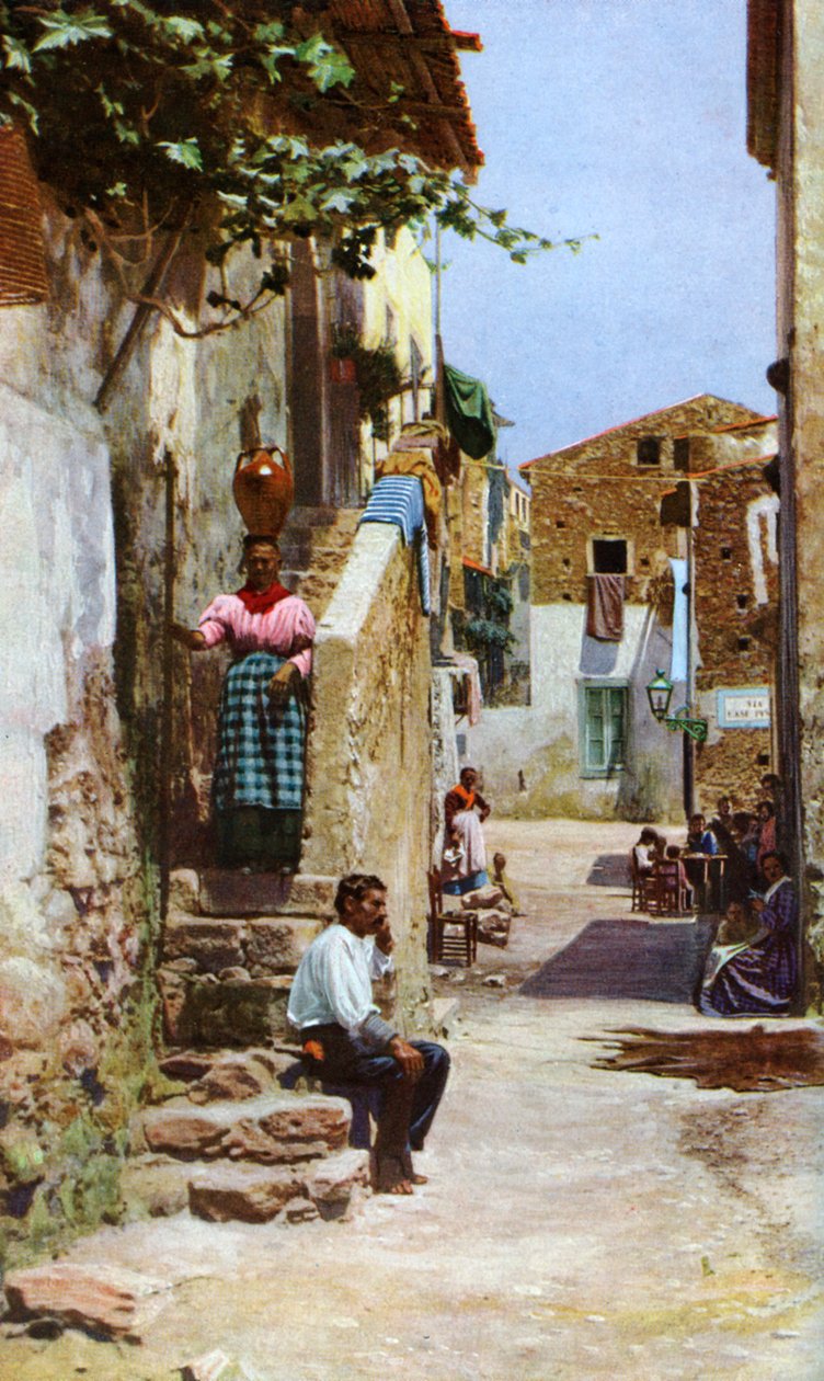 Katukuvaus, Taormina, Sisilia, Italia, vuodelta 1923 tekijältä Unbekannt