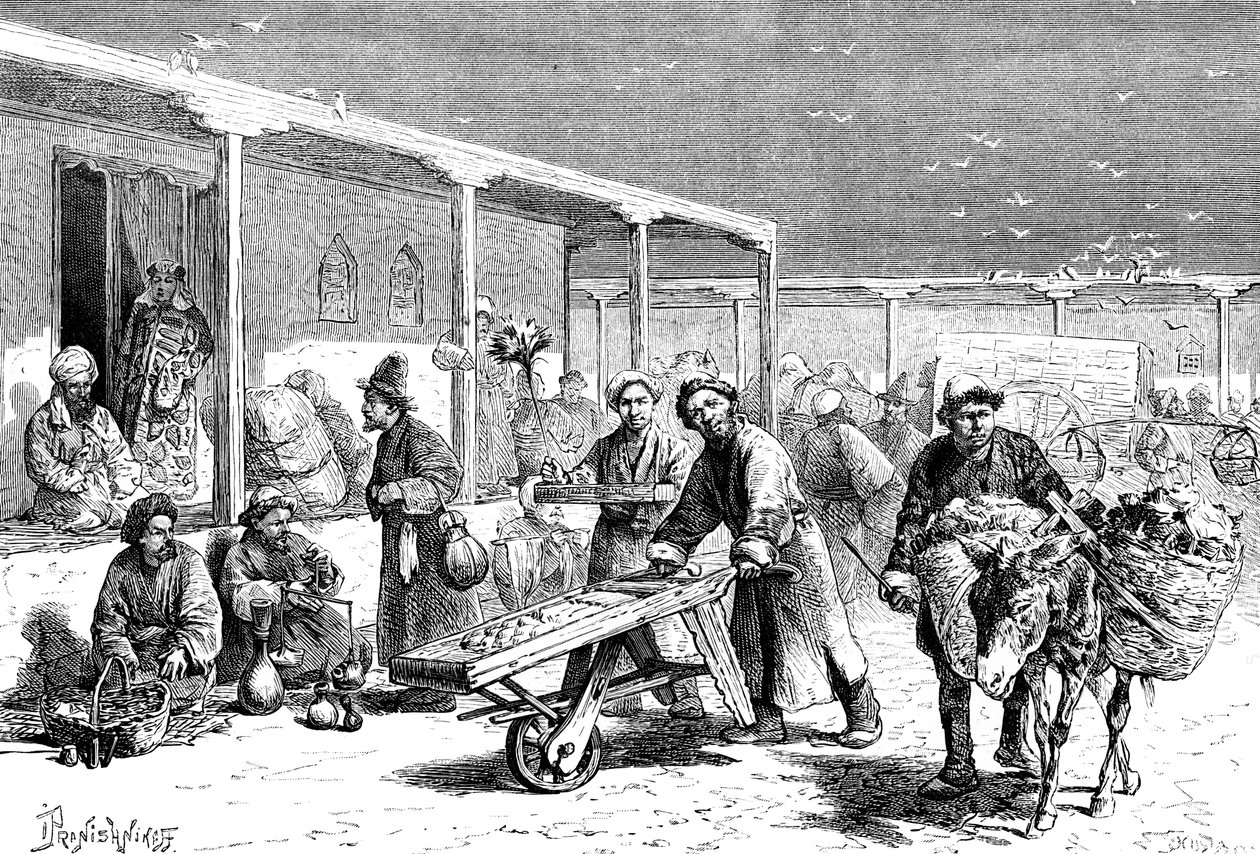 Katunäkymä, Yarkand, 1890 tekijältä Unbekannt