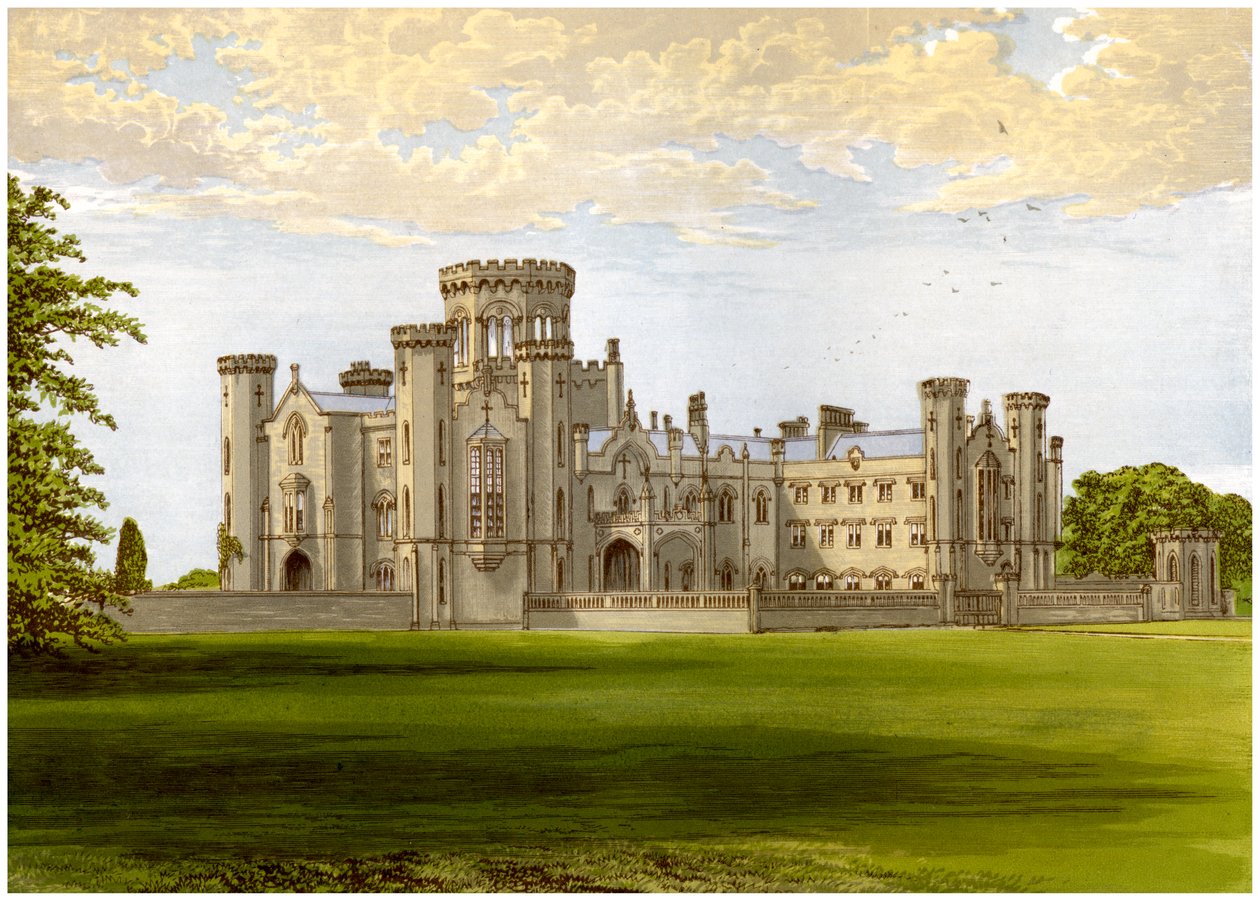 Studley Castle, Warwickshire, Walker-perheen koti, vuodelta 1880 tekijältä Unbekannt