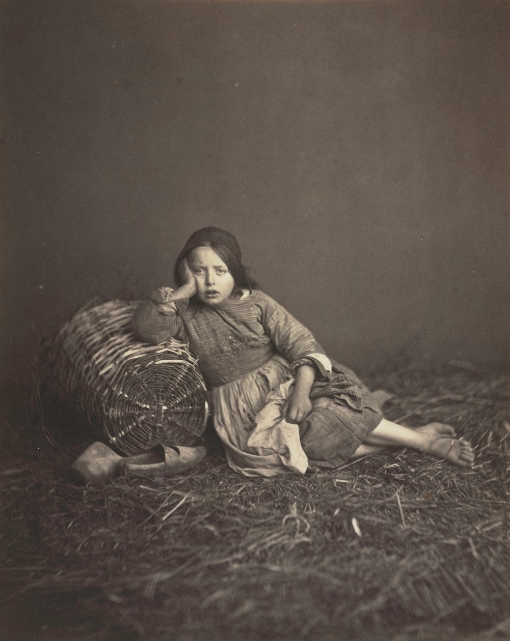 Tutkimus nuoresta talonpoikaistytöstä, n. 1860. tekijältä Unbekannt