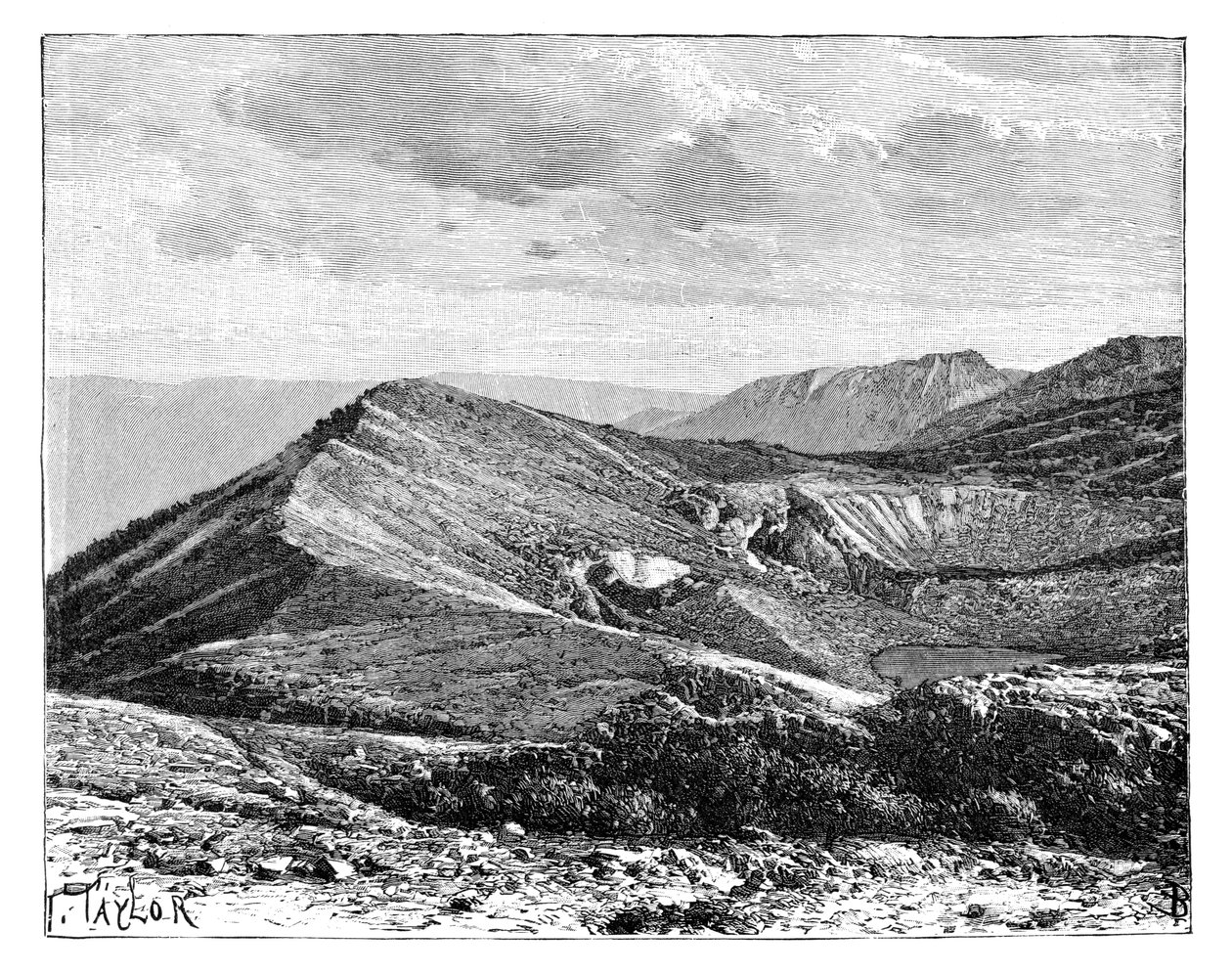 Irazu-vuoren huippu, Costa Rica, 1890 tekijältä Unbekannt