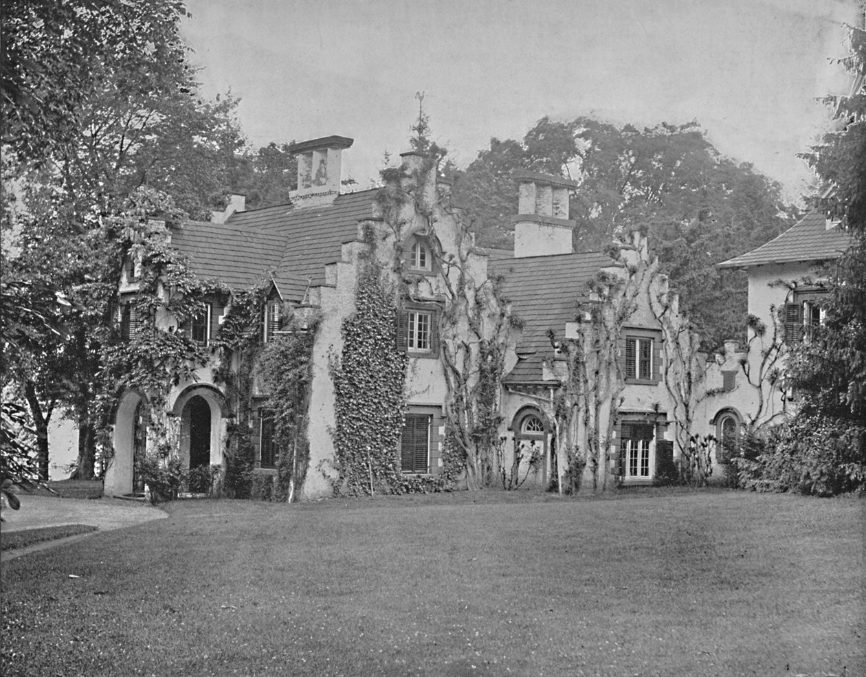 Sunnyside, Washington Irvingin koti lähellä Tarrytownia, New York, 1897. tekijältä Unbekannt