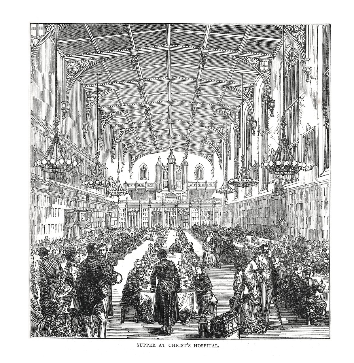 Illallinen Christs Hospitalissa, 1878 tekijältä Unbekannt